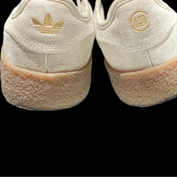 CLOT x ADIDAS6.5Suede Ivory Panel Metallic Low Top Platform Samba Gazelle